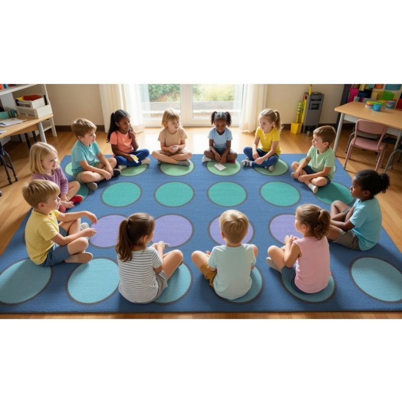 Coastal Calm Dots Seating Rug