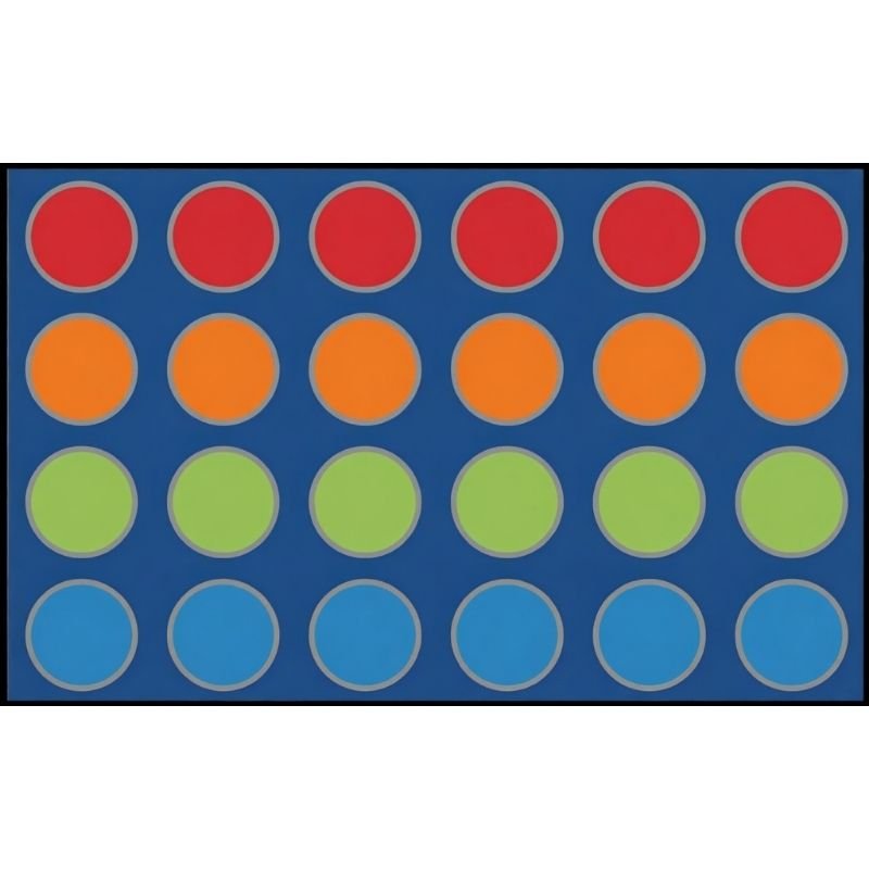 Color Carnival Classroom Dots Rug