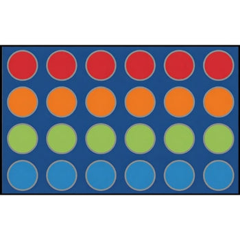 Color Carnival Classroom Dots Rug