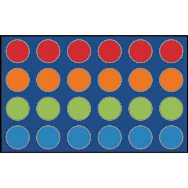 Color Carnival Classroom Dots Rug