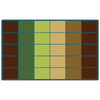 Colorful Rows Seating Rug in Nature Colors