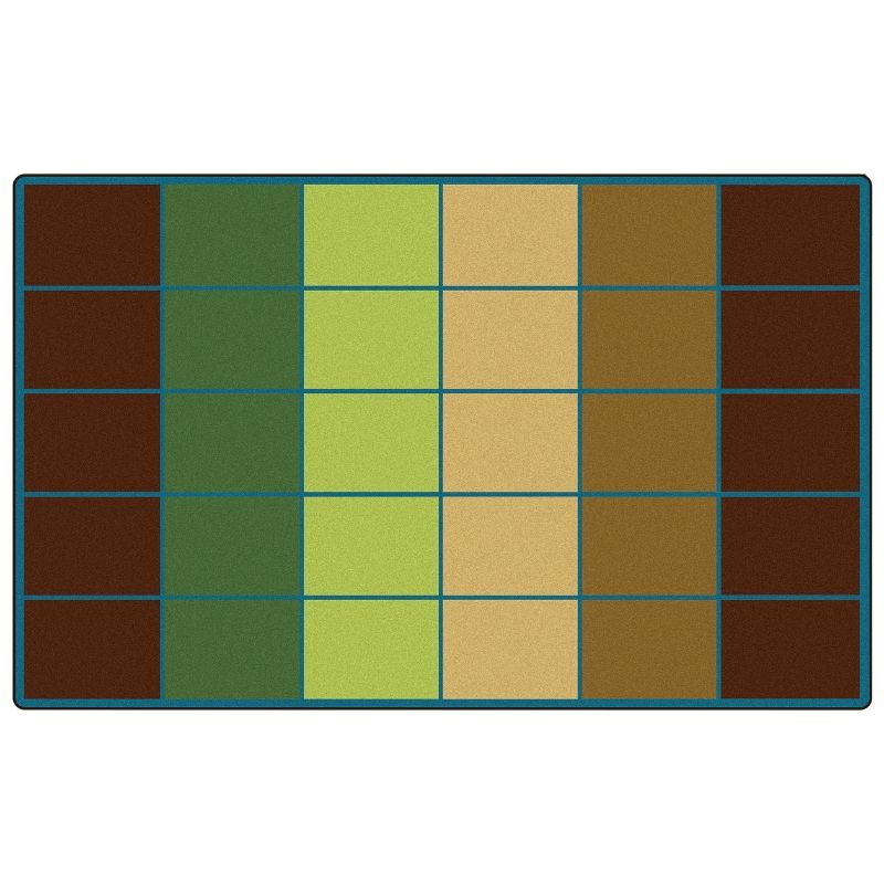 Colorful Rows Seating Rug in Nature Colors