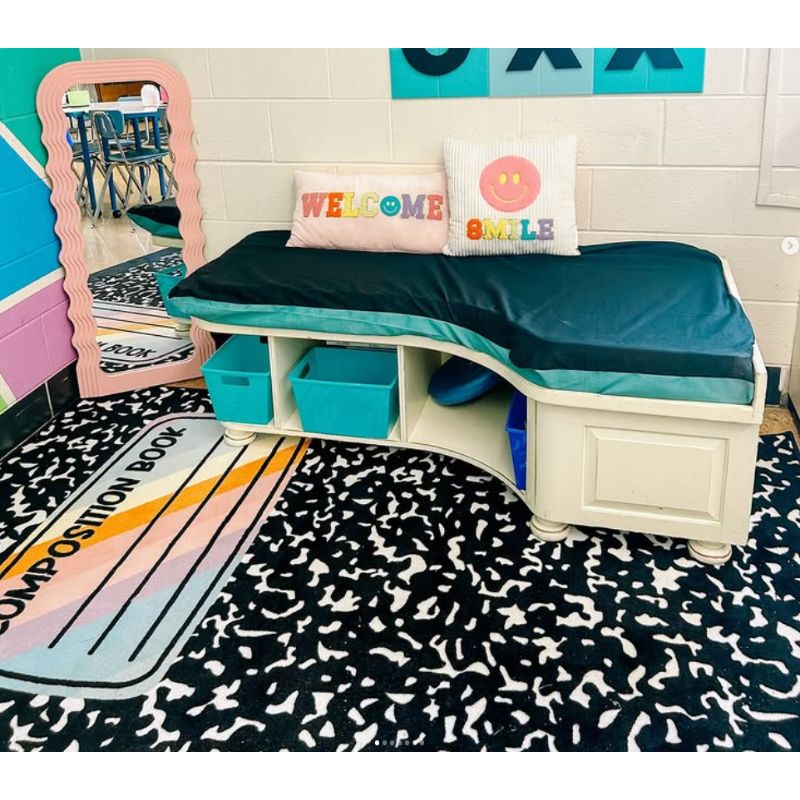 Composition Book Classroom Rug