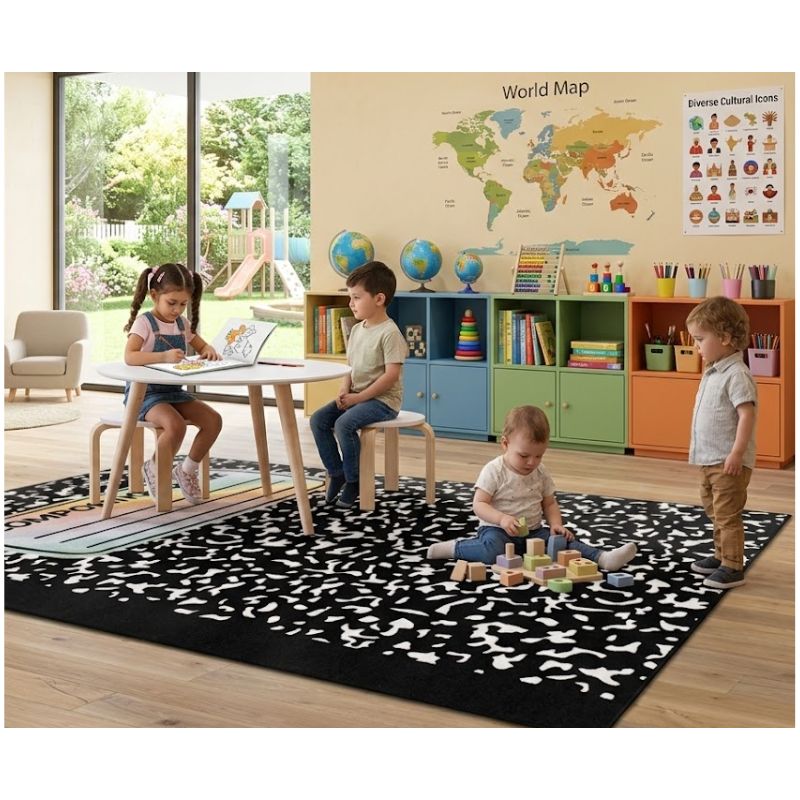Composition Book Classroom Rug