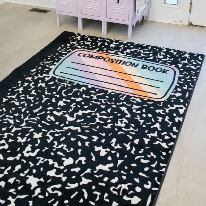 Composition Book Classroom Rug