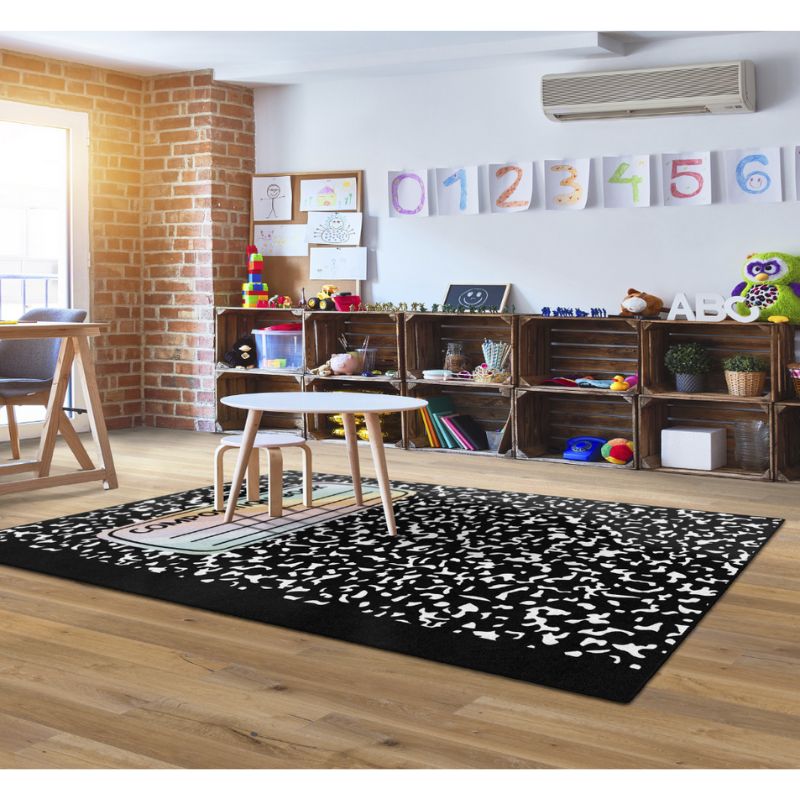 Composition Book Classroom Rug