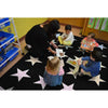 Composition Book Pastel Stars Seating Rug
