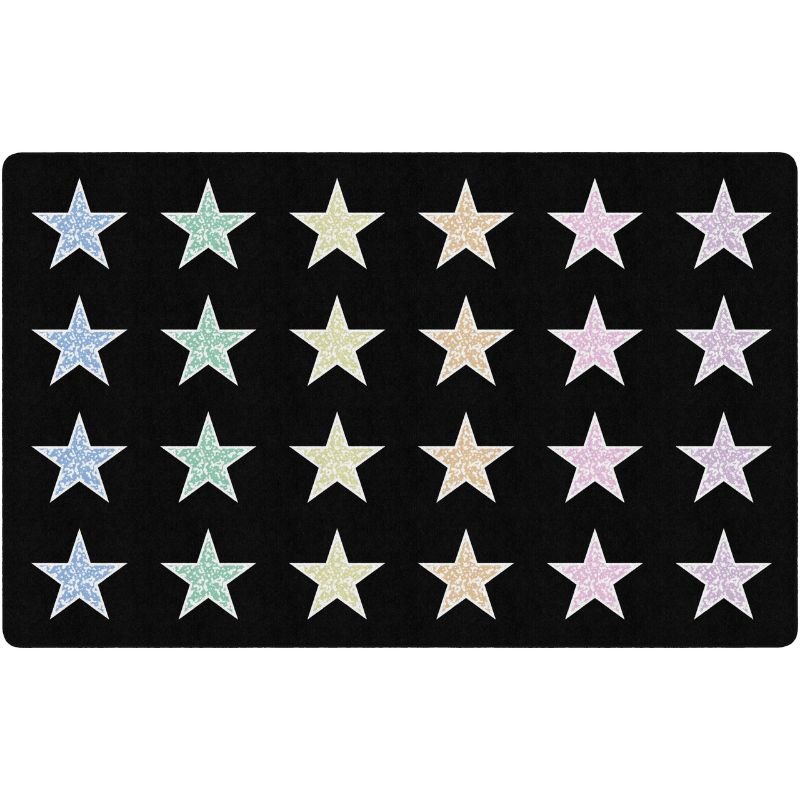 Composition Book Pastel Stars Seating Rug