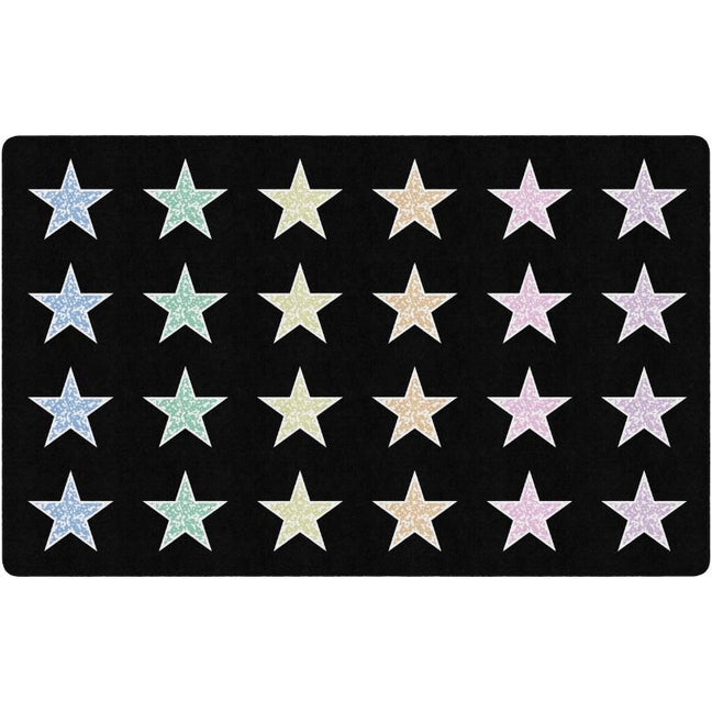 Composition Book Pastel Stars Seating Rug