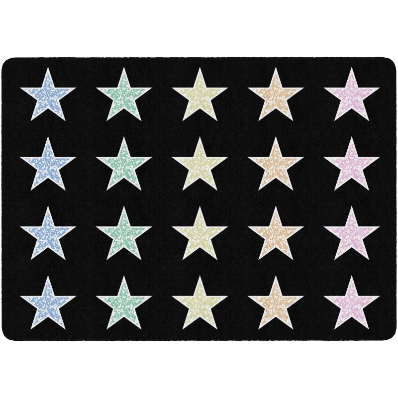 Composition Book Pastel Stars Seating Rug