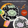 Composition Book with Pastel Smiley Faces Rug