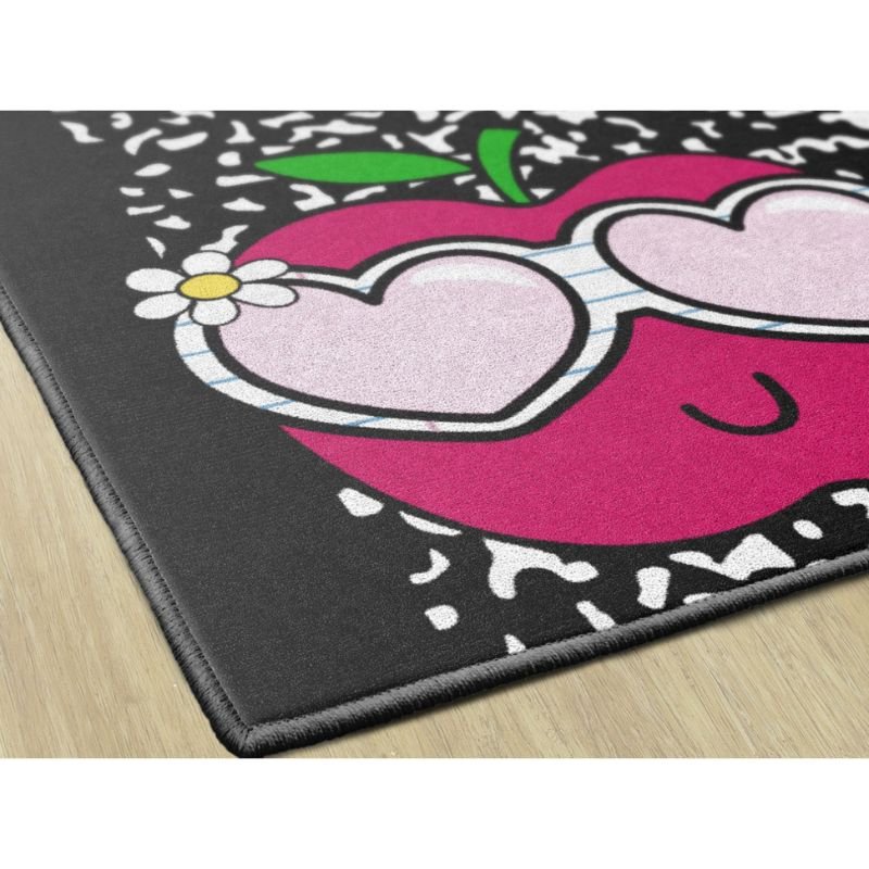 Composition Book with Pencil and Apple Rug