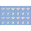 Composition Stars Pastel on Blue Seating Rug