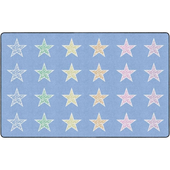 Composition Stars Pastel on Blue Seating Rug