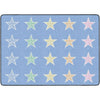 Composition Stars Pastel on Blue Seating Rug