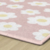 Daises on Pink Area Rug