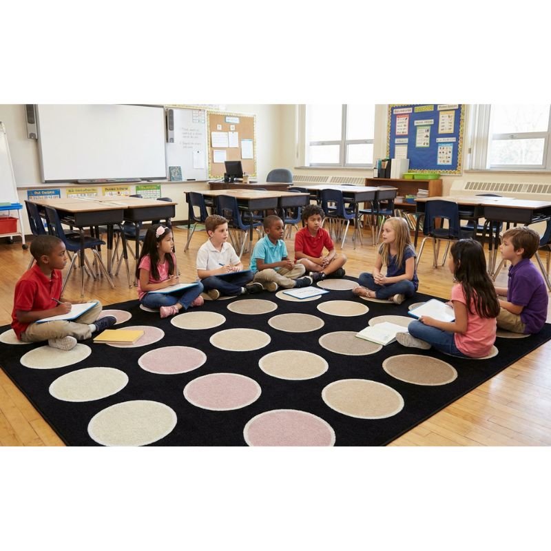 Desert Dots Seating Classroom Rug