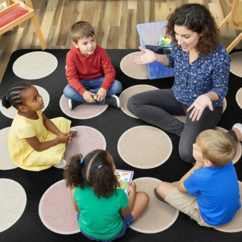 Desert Dots Seating Classroom Rug