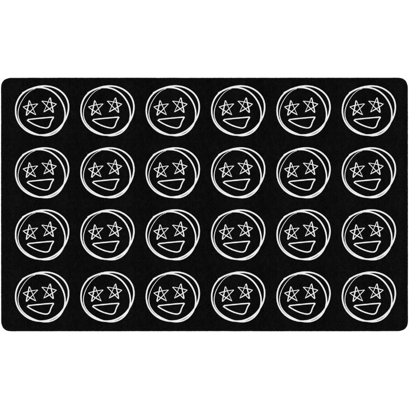 Doodle Face Classroom Seating Rug