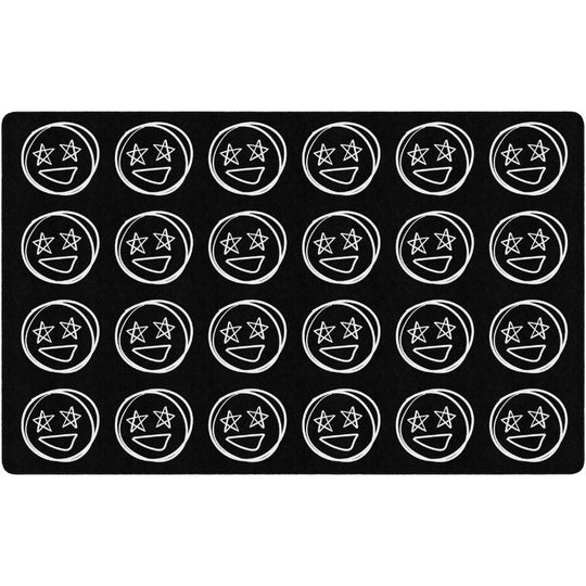 Doodle Face Classroom Seating Rug
