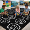 Doodle Face Classroom Seating Rug