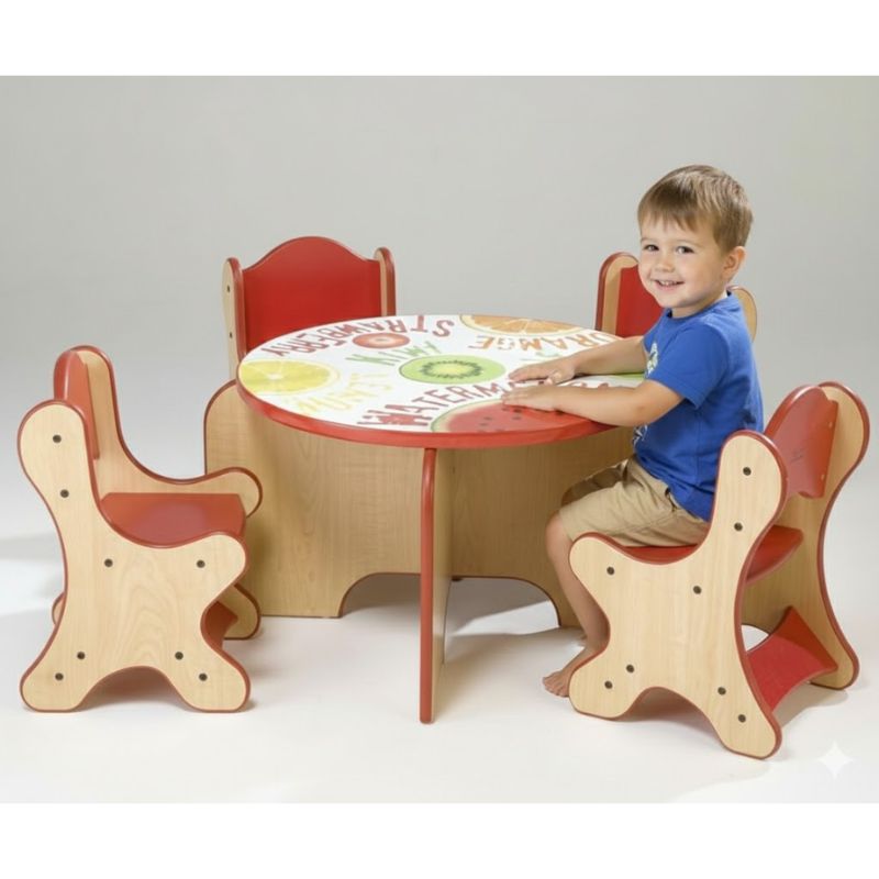 Fresh Fruit Table & 4 Chairs Set