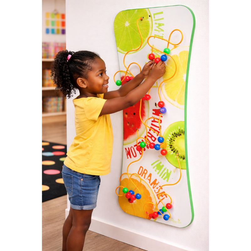 Fruit Flip Bead Maze Wall Toy