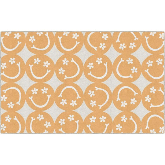 Good Vibes Large Happy Faces Classroom Rug