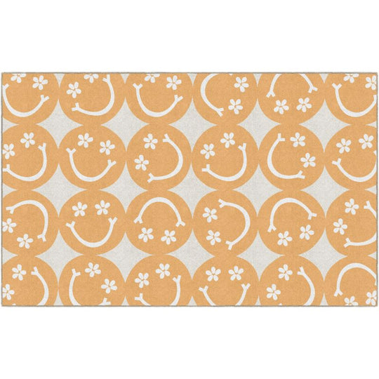 Good Vibes Large Happy Faces Classroom Rug