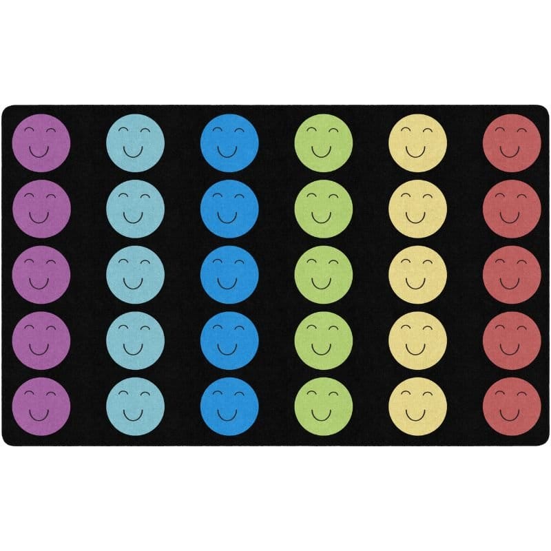 Groovy Grins Happy Faces Classroom Rug creates positive behavior with ...
