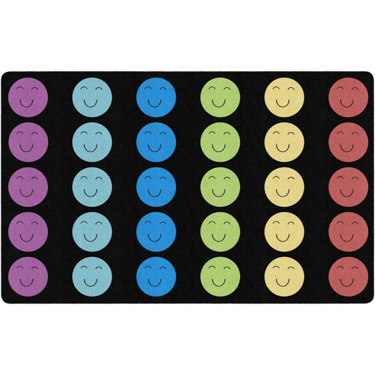 Groovy Grins Happy Faces Classroom Rug