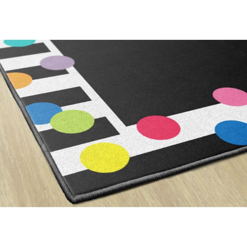 Just Teach Polka Dot Border School Rug