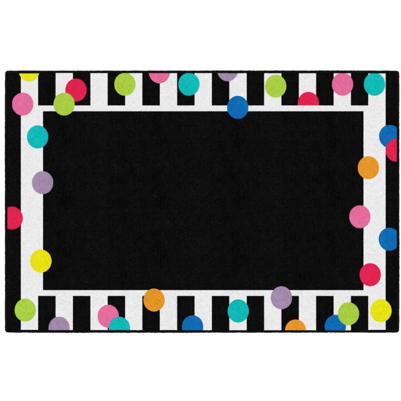 Just Teach Polka Dot Border School Rug