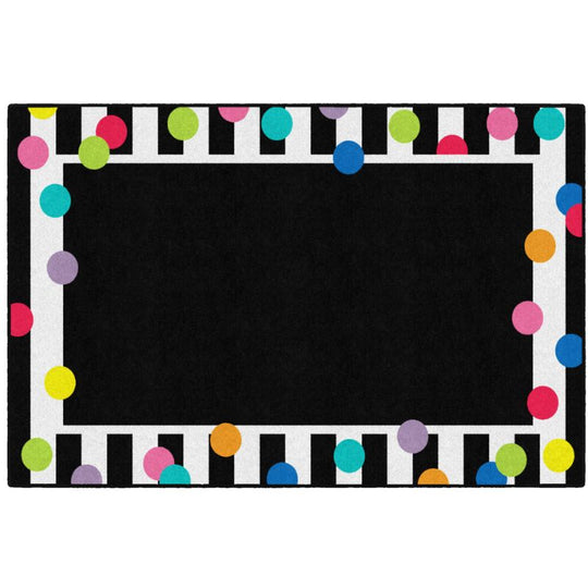 Just Teach Polka Dot Border Rug