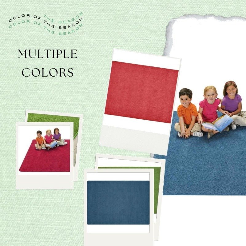 KIDply Solid Color Area Classroom Rug