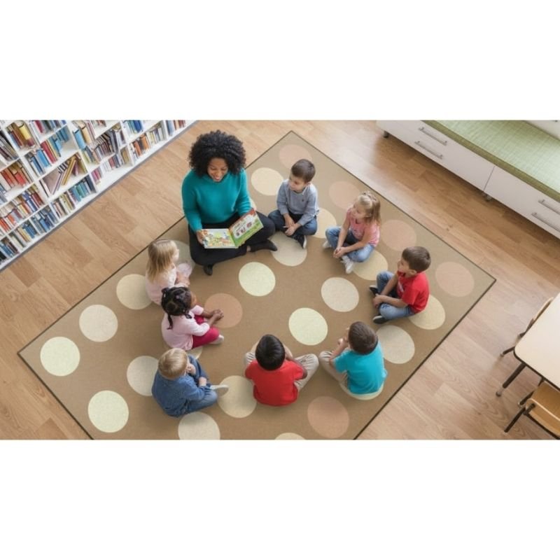 Neutral Color Criss Cross Seating Rug