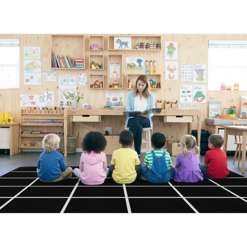 Night Sky Classroom Seating Rug