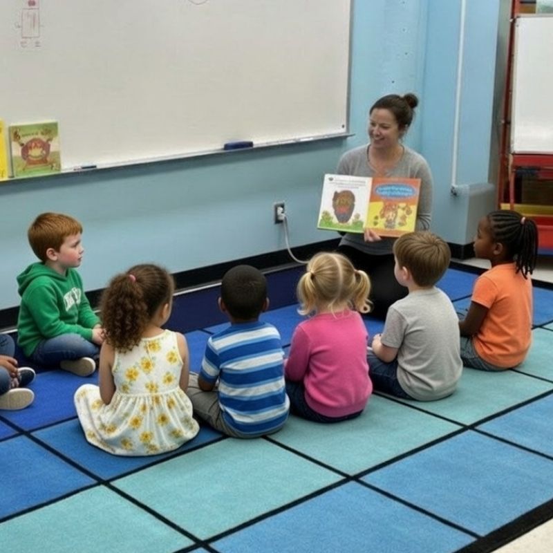 Ocean Horizon Classroom Seating Rug
