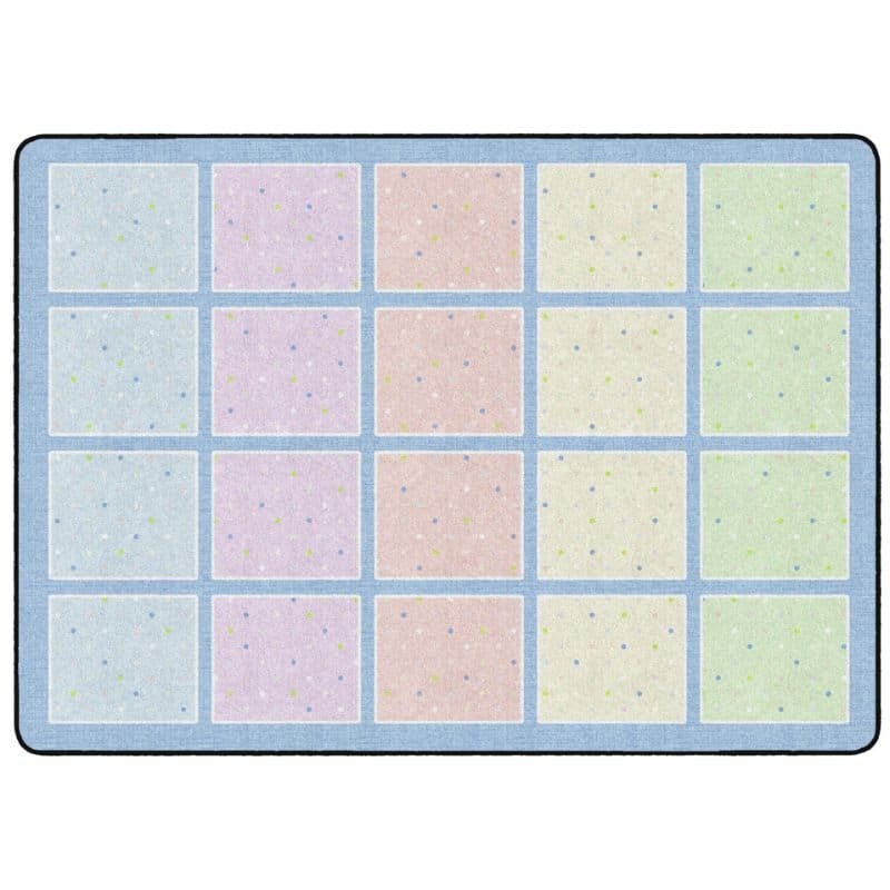 Pastel Square Rug Pastel Happy Squares Seating Rug - Flagship Carpets USA