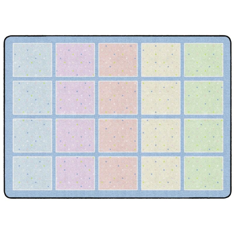 Pastel Happy Squares Seating Rug
