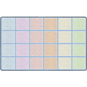 Pastel Happy Squares Seating Rug
