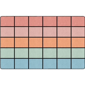 Pastel Horizon Classroom Seating Rug