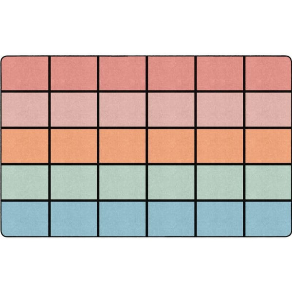 Pastel Horizon Classroom Seating Rug