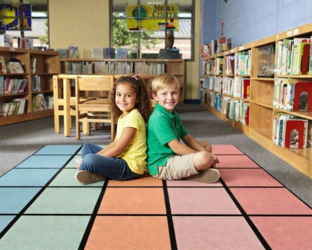 Pastel Horizon Classroom Seating Rug