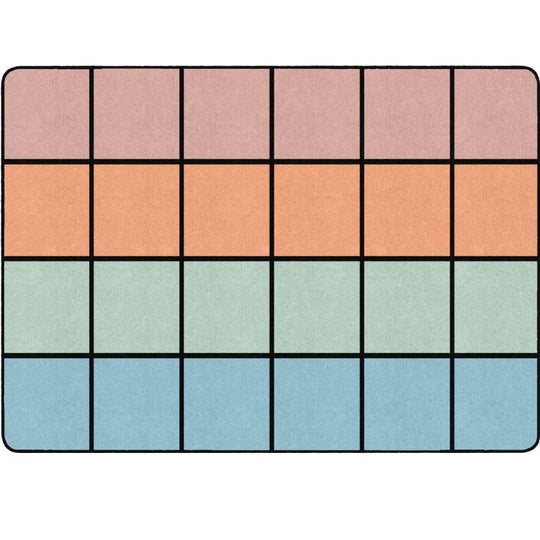 Pastel Horizon Classroom Seating Rug - Factory Second