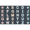 Pastel Paradise Alphabet Star Classroom Rug