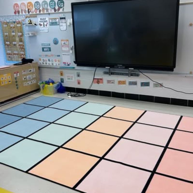 Pastel Paradise Classroom Seating Rug