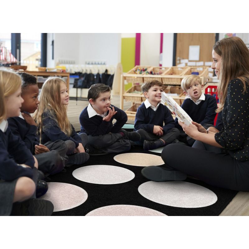 Pastel Paradise Dots Classroom Seating Rug
