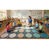 Pastel Paradise Grid and Circles Seating Rug