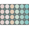 Pastel Paradise Grid and Circles Seating Rug